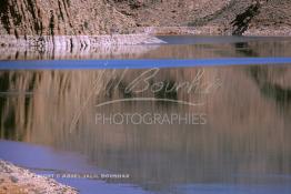 Image du Maroc Professionnelle de  Le barrage Laghrasse "dit barrage Hassan II", il se situe à 50 km au sud est de Taourirte au nord du Maroc, Samedi 10 Février 2006, ce barrage fournit en eau potable  le barrage Mohammed V qui sert de lien pour Machraa Hammadi,  ce dernier permet l'approvisionnement des centre de Taourirte et El Aïoun Sidi Mellouk. (Photo / Abdeljalil Bounhar) 